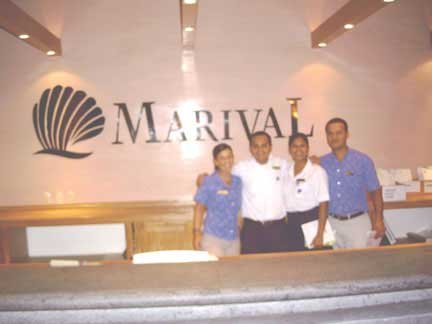 The Marival staff at the front desk